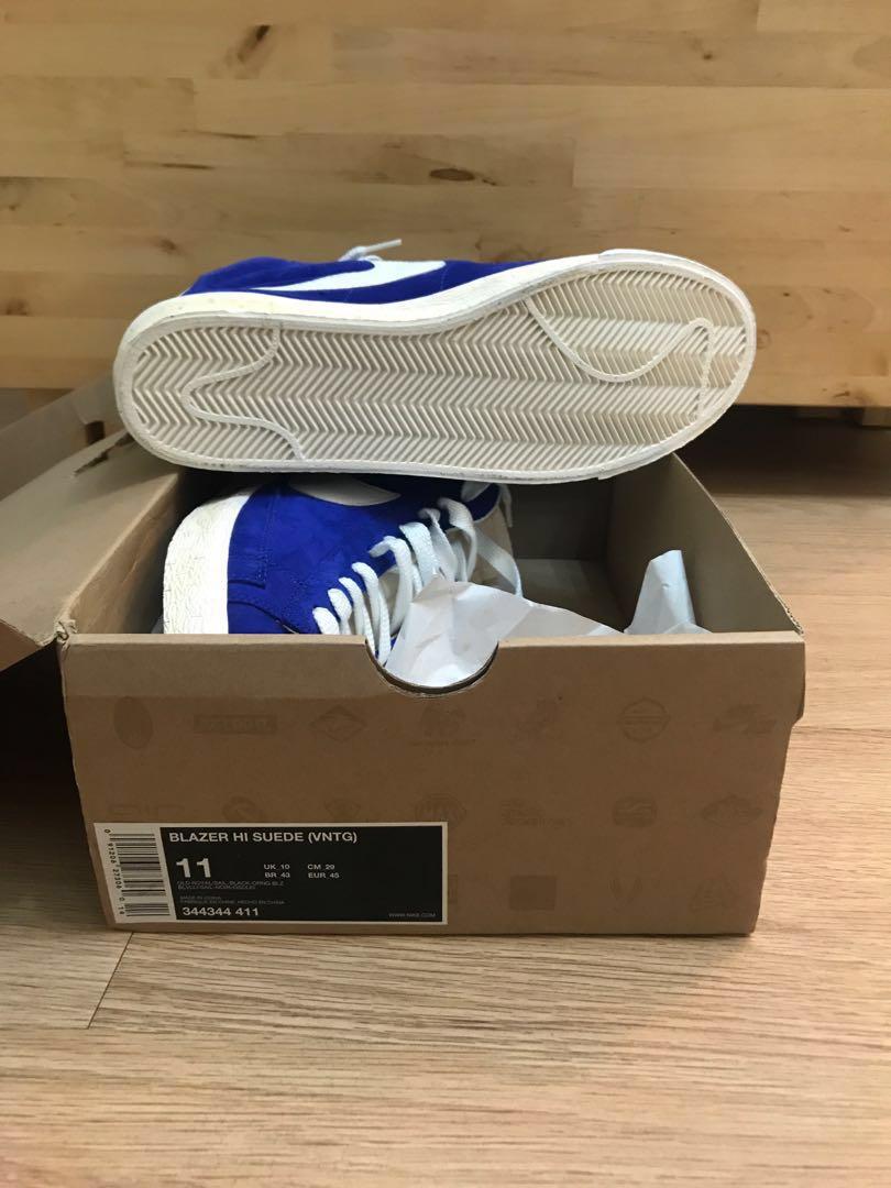 Nike Blazer Hi Suede Vintage Blue us11 Carousell