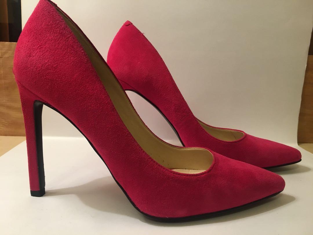 pink nine west heels