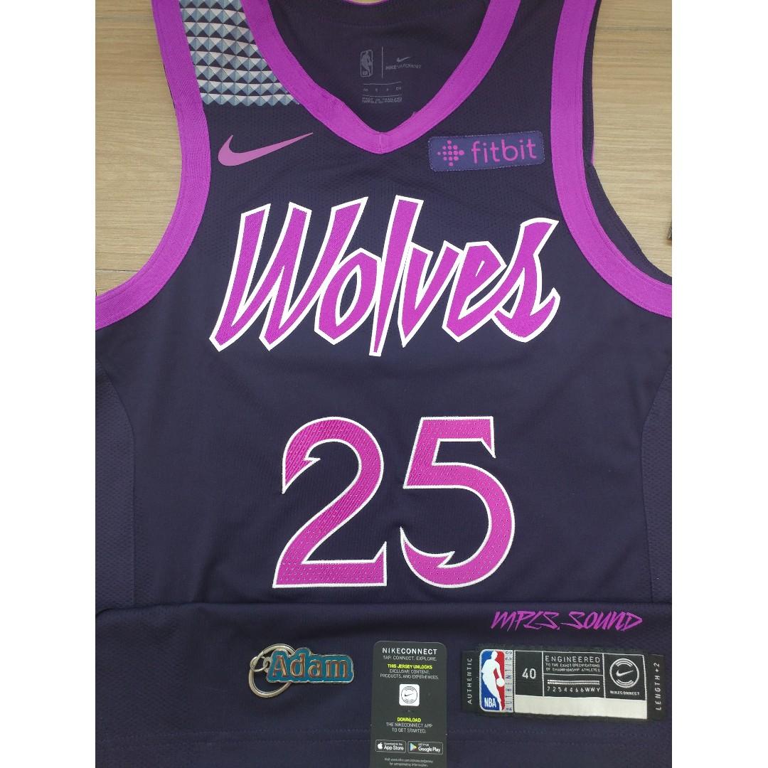 Derrick Rose Minnesota Timberwolves City Edition Jersey Prince Purple Rain  jordan james kobe curry harden, 男裝, 運動服裝- Carousell