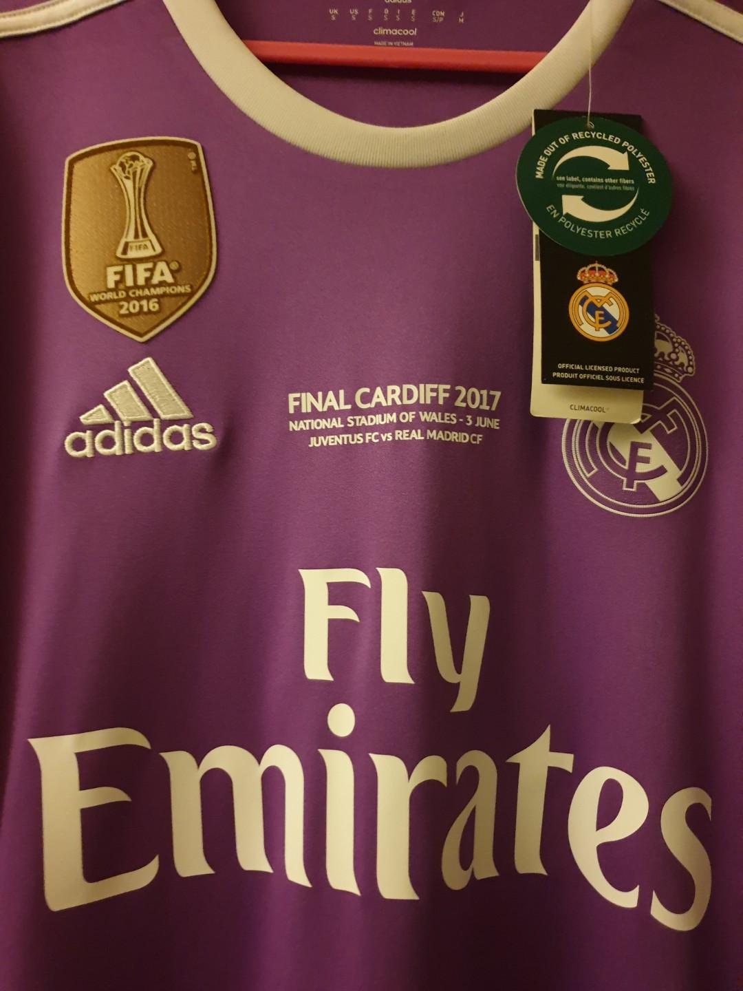 Real Madrid Away Jersey Champions League FinalCardiff 2017 Patch Ronaldo  BNWT