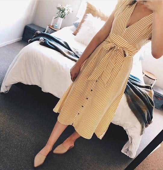 Petal Pup Prague Dress In Mustard Women S Fashion Clothes On