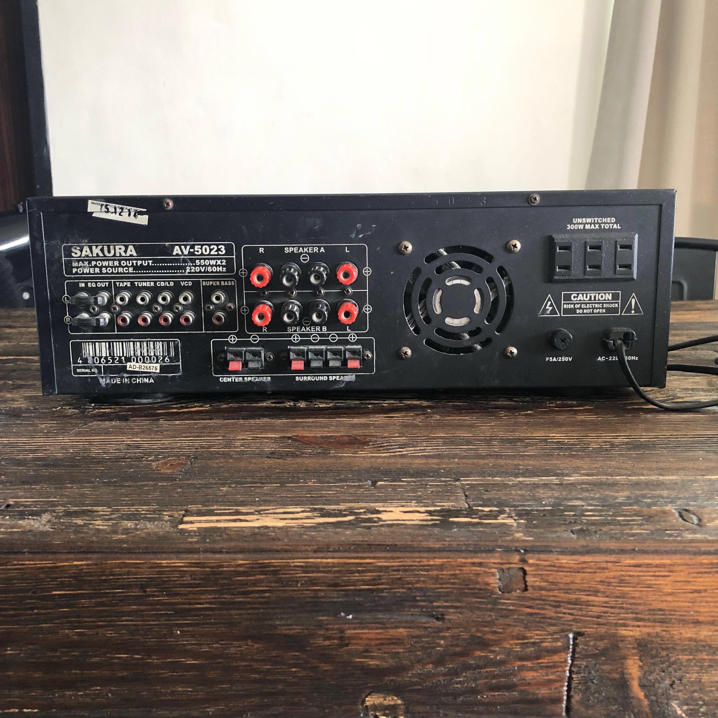Sakura AV5023 Amplifier, Audio, Soundbars, Speakers & Amplifiers on