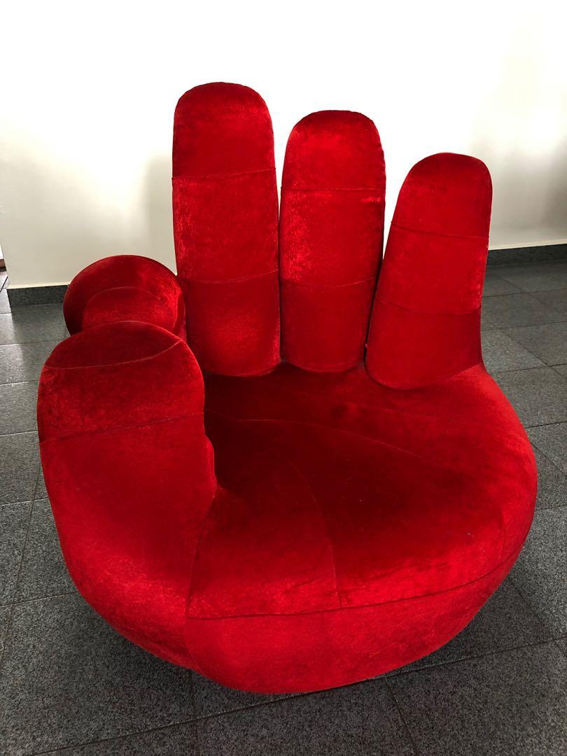 Single Creative Finger Sofa Chair 360 Degrees Rotation Furniture
