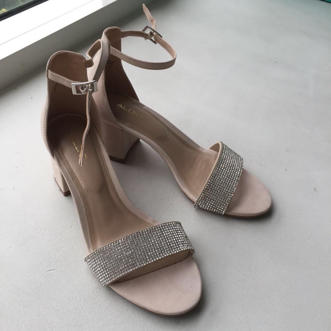 Sparkly Nude Heels Great Wedding Shoes Women s Fashion Footwear Heels on Carousell