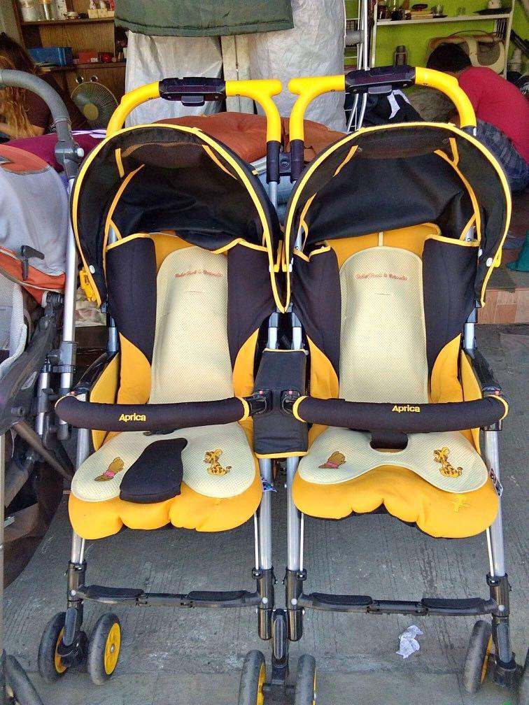 aprica twin stroller