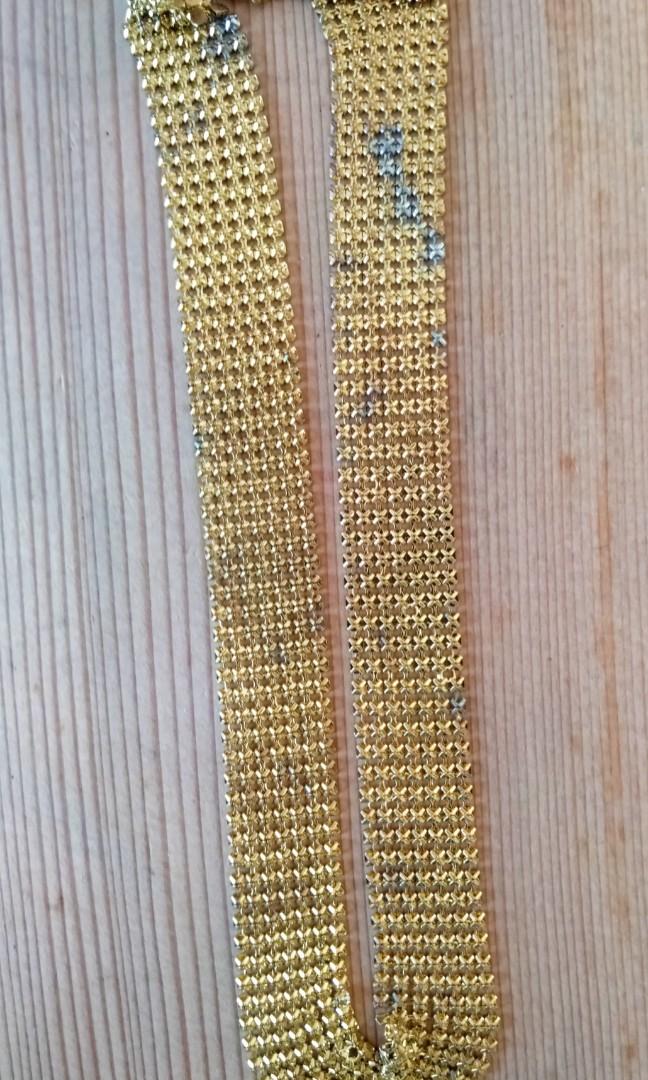 Vintage Gold chain mail collar (Category: Other Accessories) located in Manila. Submitted by mindplanets (Listing ID 218005386, Image 2). Description: Preowned, some scuff, chain mail collar, good to re-gild.