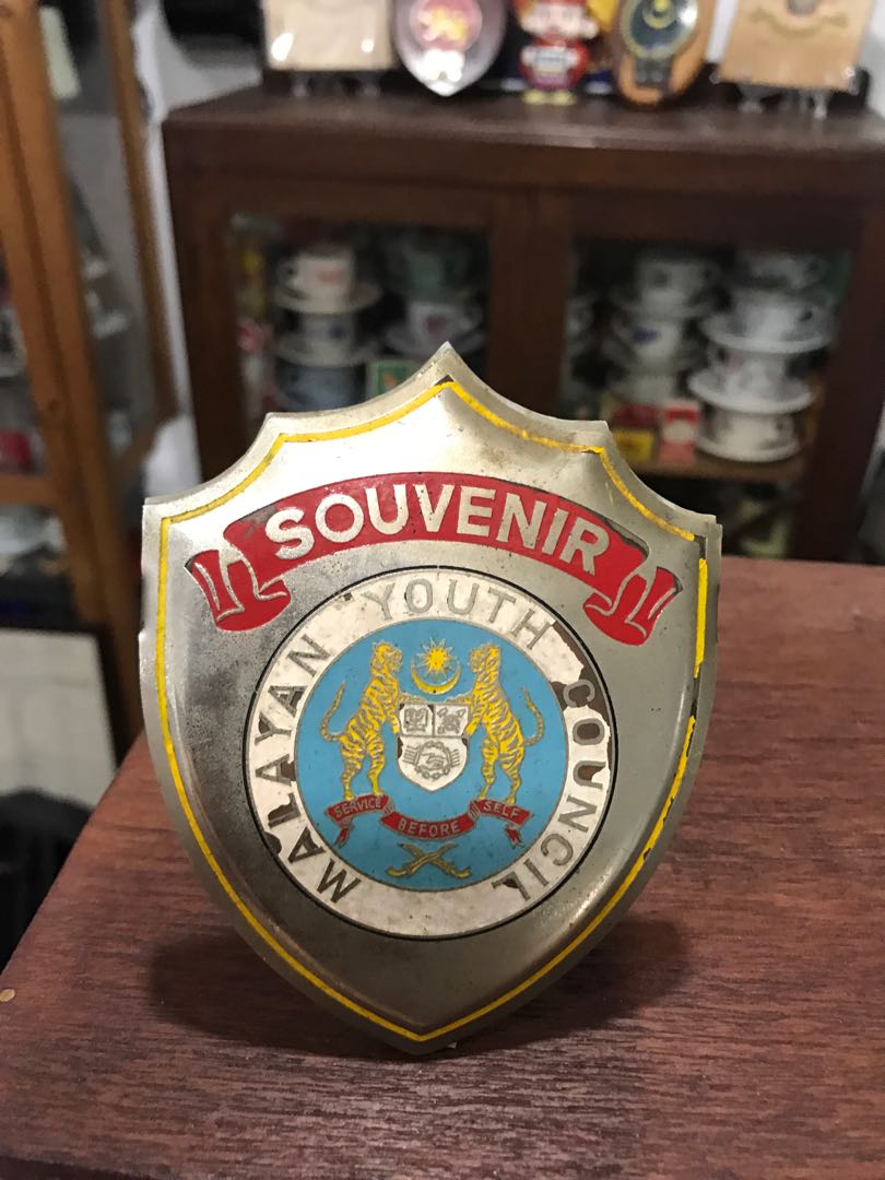 Download Free Vintage Malayan Youth Council Souvenir Service Before Self PSD Mockup Template