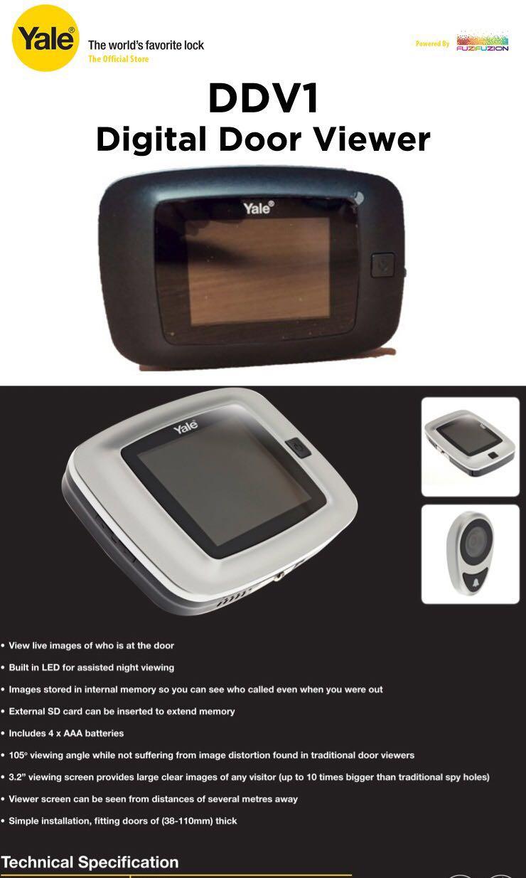 Yale Digital Door Viewer Ddv1 Black Electronics Others On