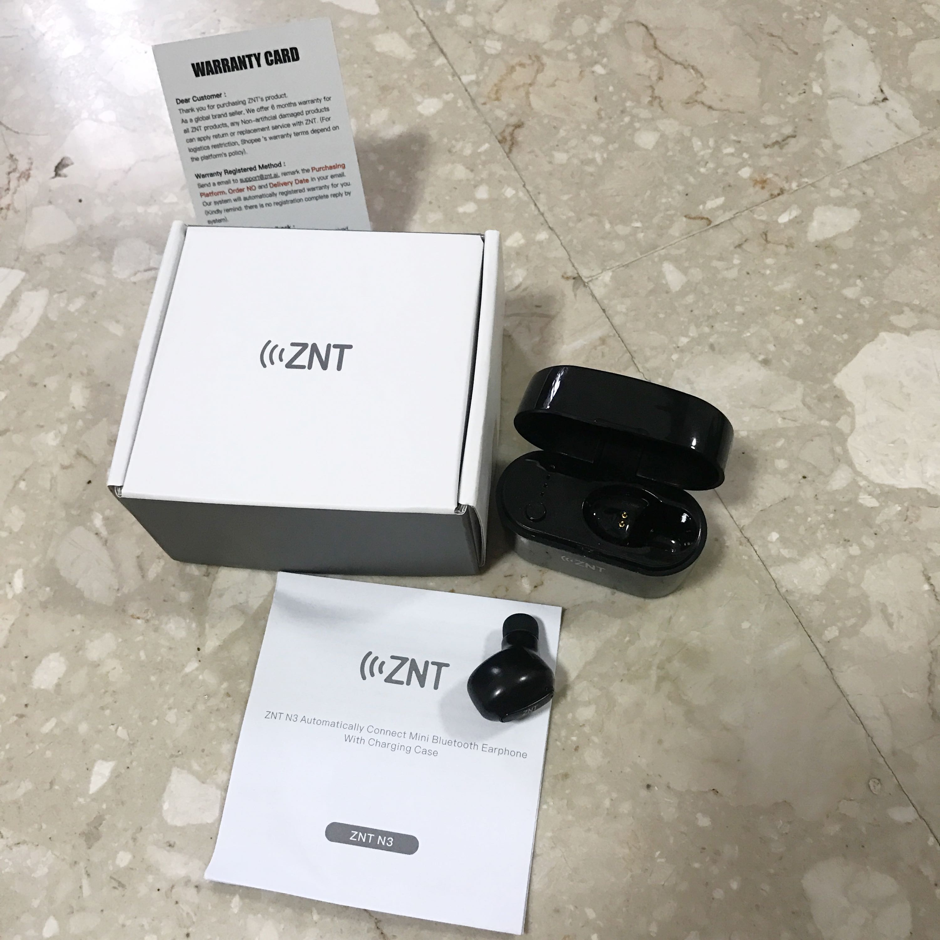 ZNT N3 5.0 Auto connect single mini wireless earphone