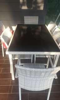 Outdoor DiningTable with chairs