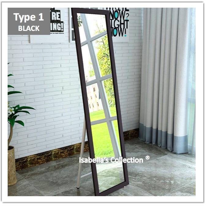 150cmx38cm Standing Floor Mirror Full Length Pine Wood Frame, Furniture