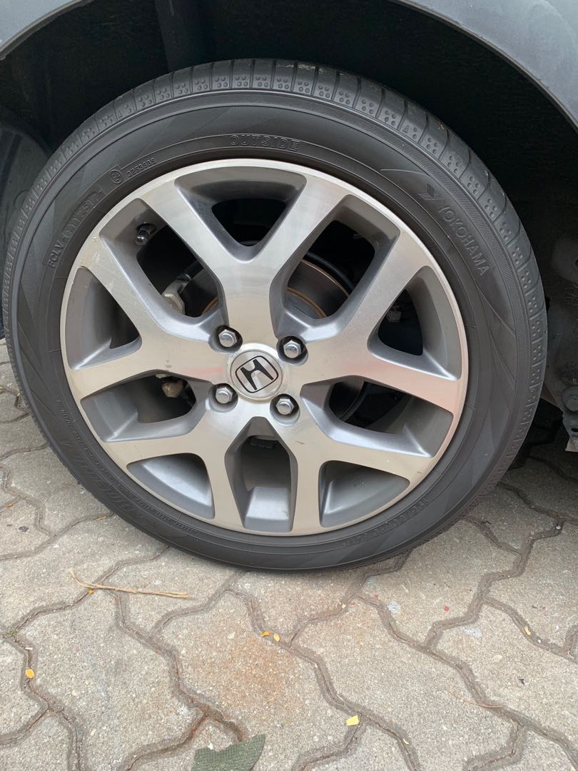 16 Honda City Original Rims With Yokohama Tyres Car Accessories Tyres Rims On Carousell