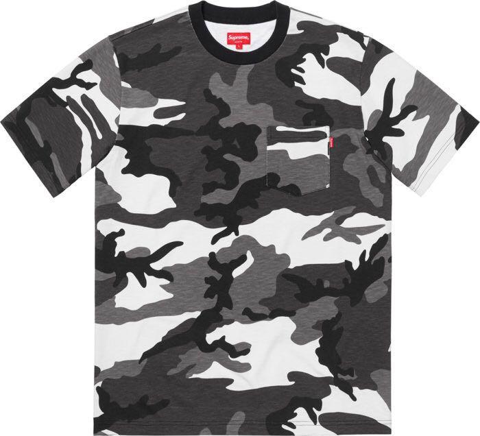 supreme camo pocket tee