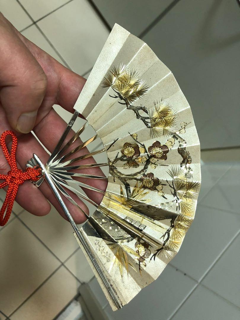 日本回流纯银扇子置物, 傢俬＆家居, 家居裝飾, 家居裝飾- 其他