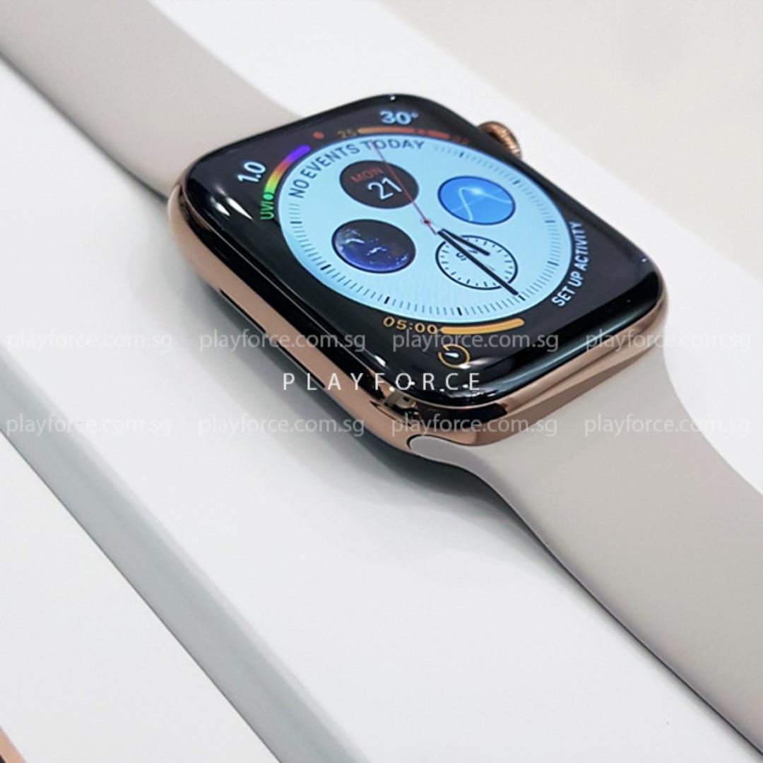 Apple Watch 44mm S4 Apple Watch Series 4 44mm Stainless Steel Gps Cellular Luxury Watches On Carousell