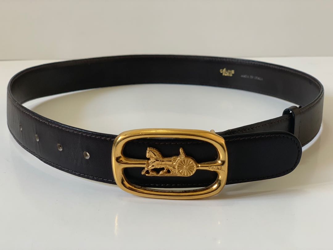 white reversible mcm belt
