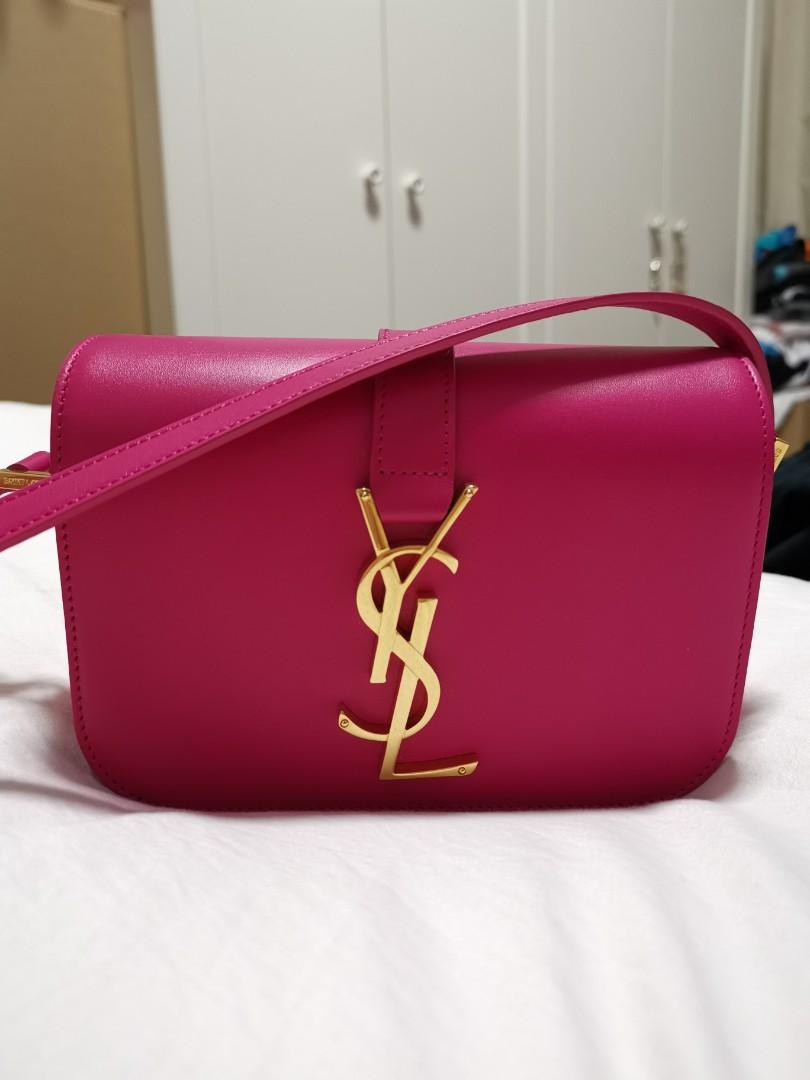 Authentic Saint Laurent Classic Small Monogram Universite Bag in lipstick fuchsia Luxury Bags Wallets on Carousell