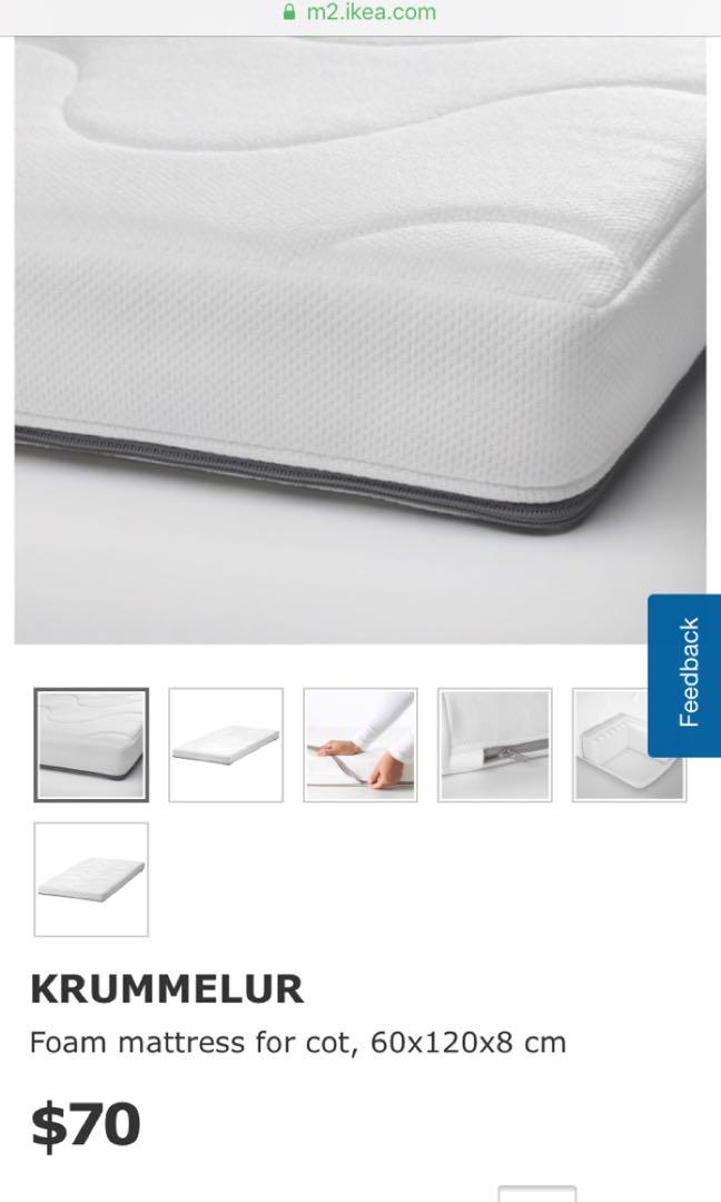 krummelur foam mattress for cot