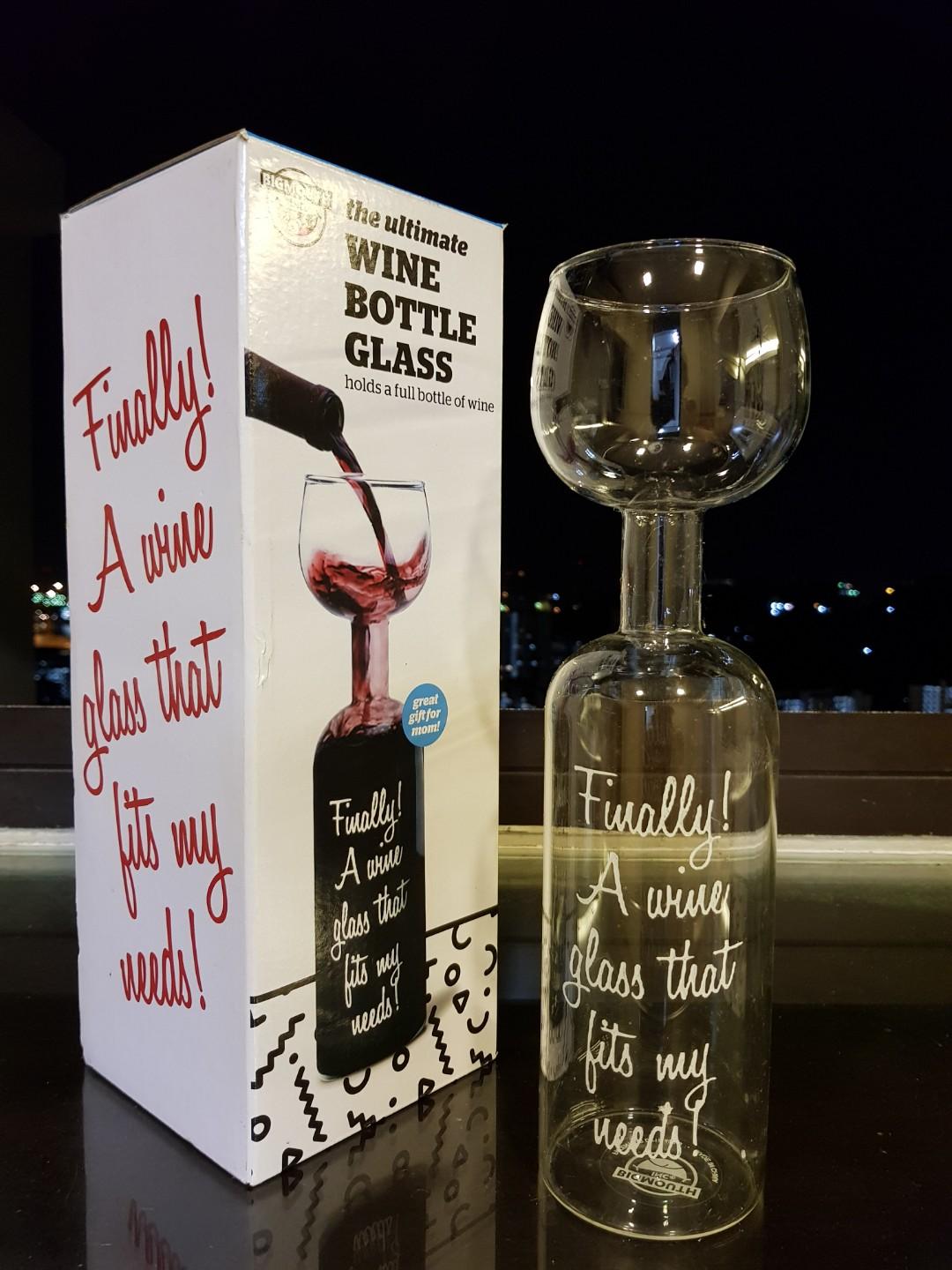 Big Mouth Inc. The Wine Bottle Glass - Glass Wine