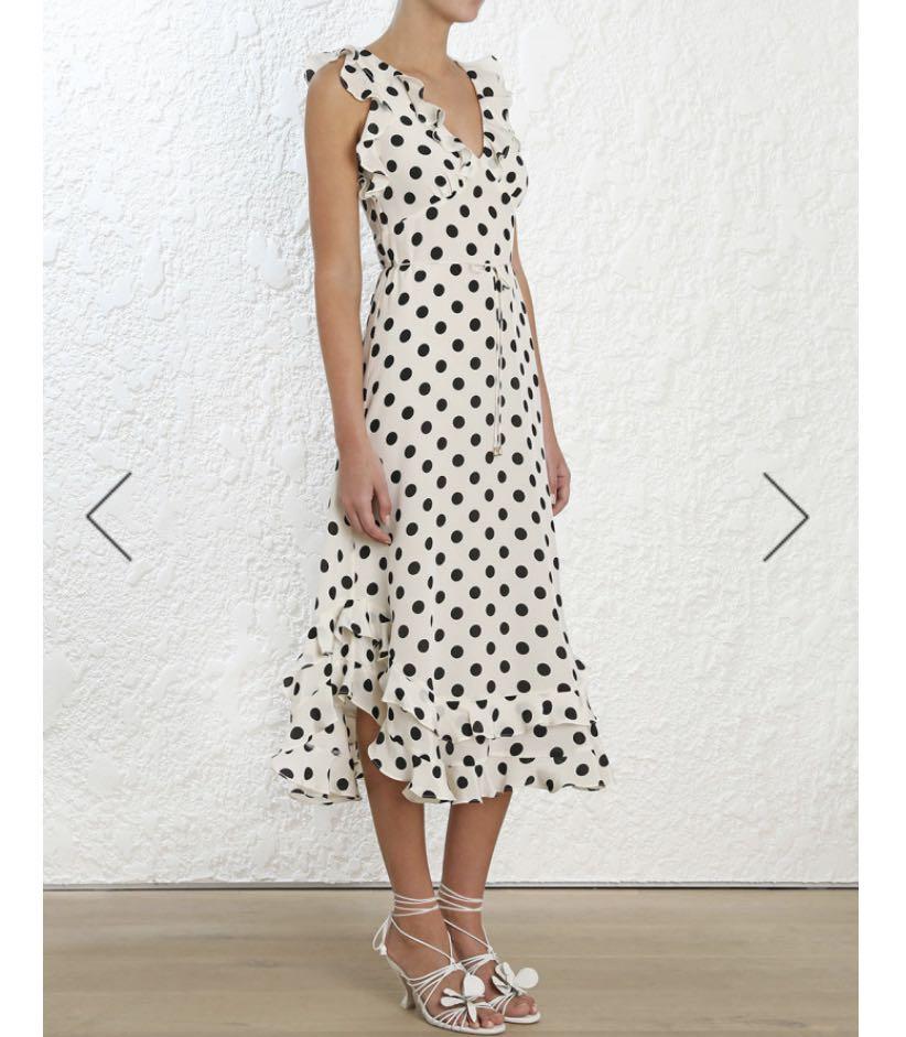 Frilly polka shop dot dress