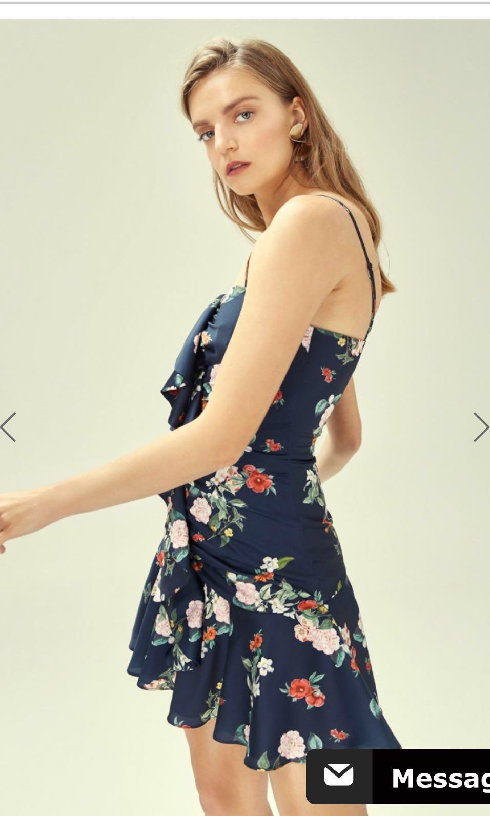 Keepsake navy floral dress cheap