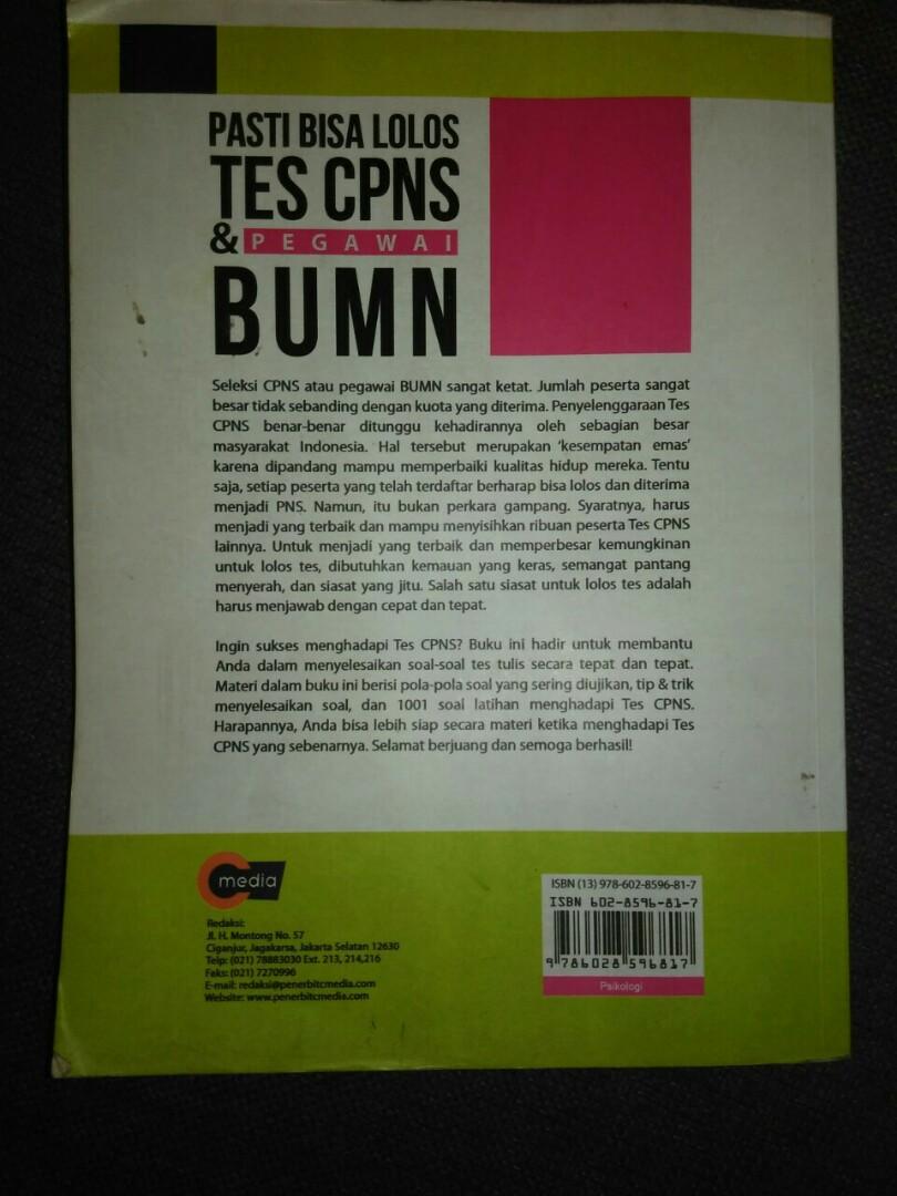 Buku Tes Cpns Tebal 298 Halaman Like New Bersih Buku Alat Tulis Majalah Lainnya Di Carousell