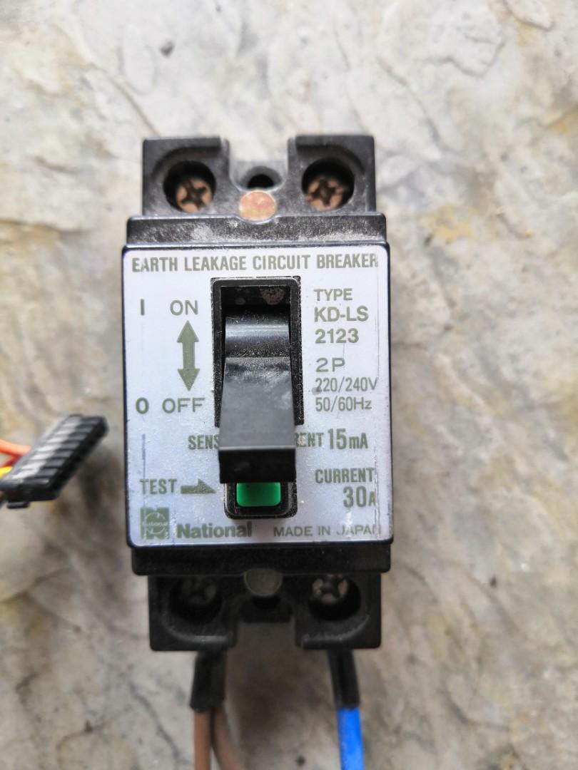 EARTH LEAKAGE CIRCUIT BREAKER, TV & Home Appliances, Water Heater