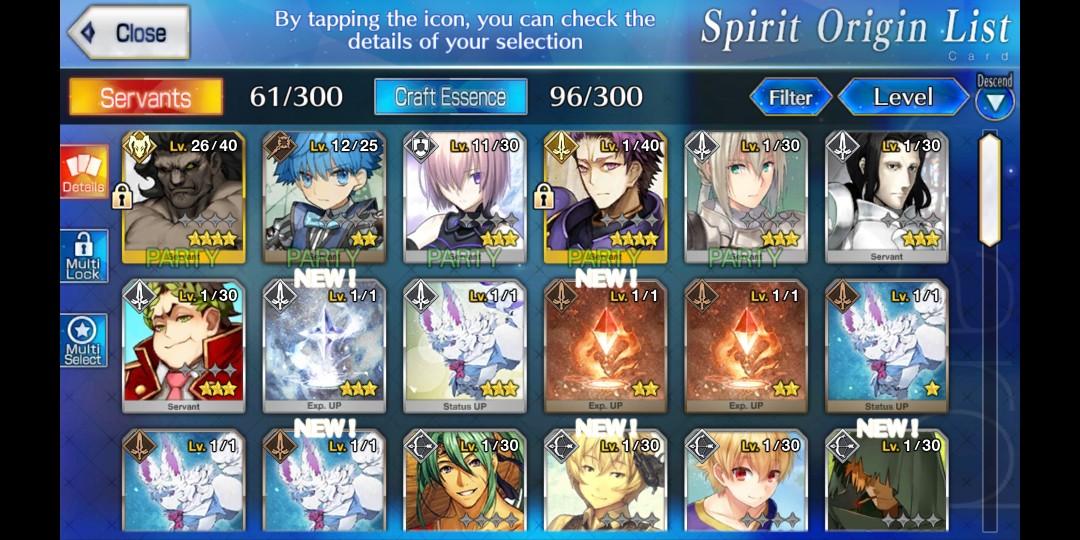 Fate Grand Order Na Starter Account Fgo Toys Games Video Gaming Others On Carousell