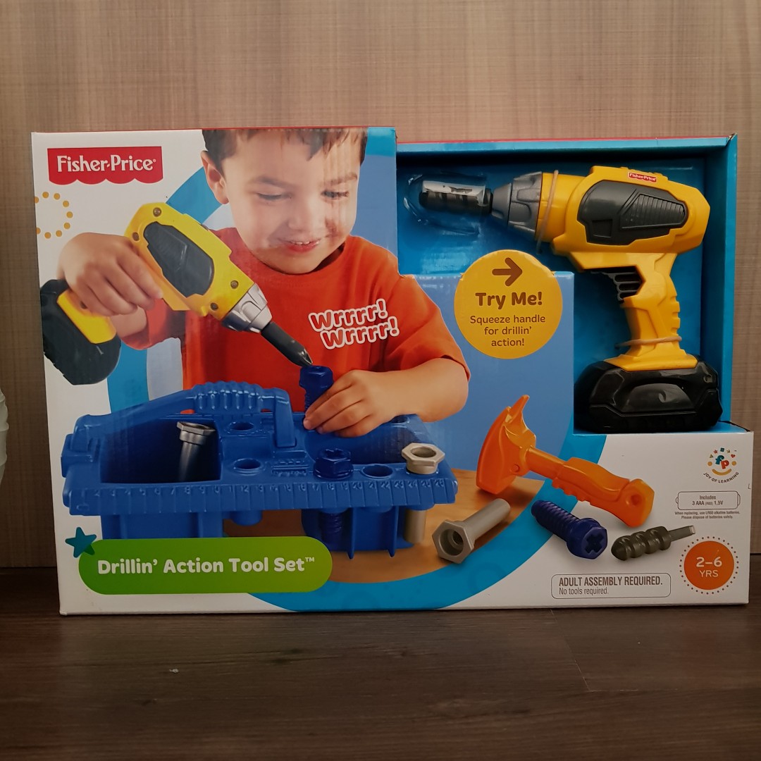 fisher price drillin action tool set