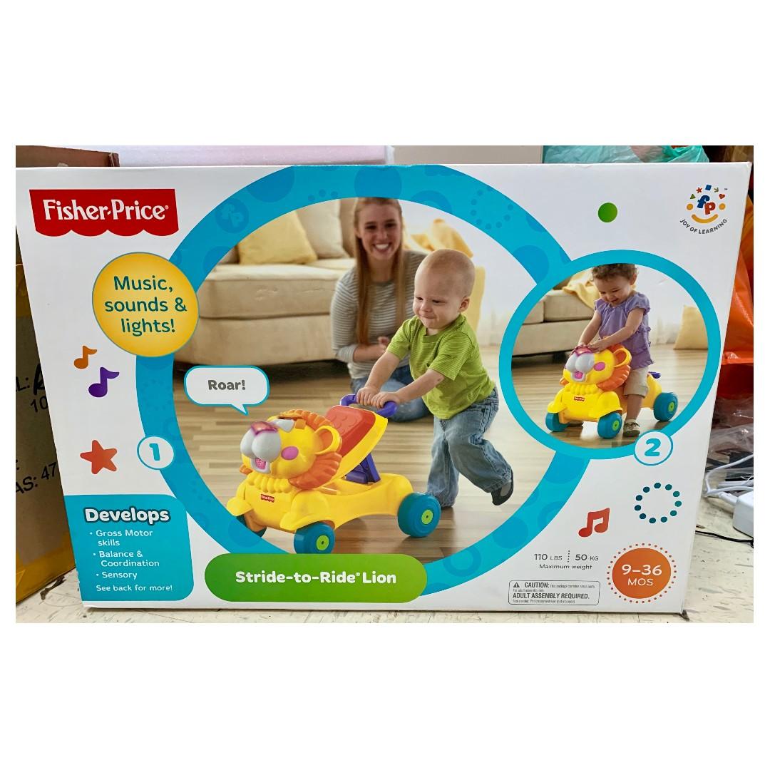 fisher price walk and ride lion