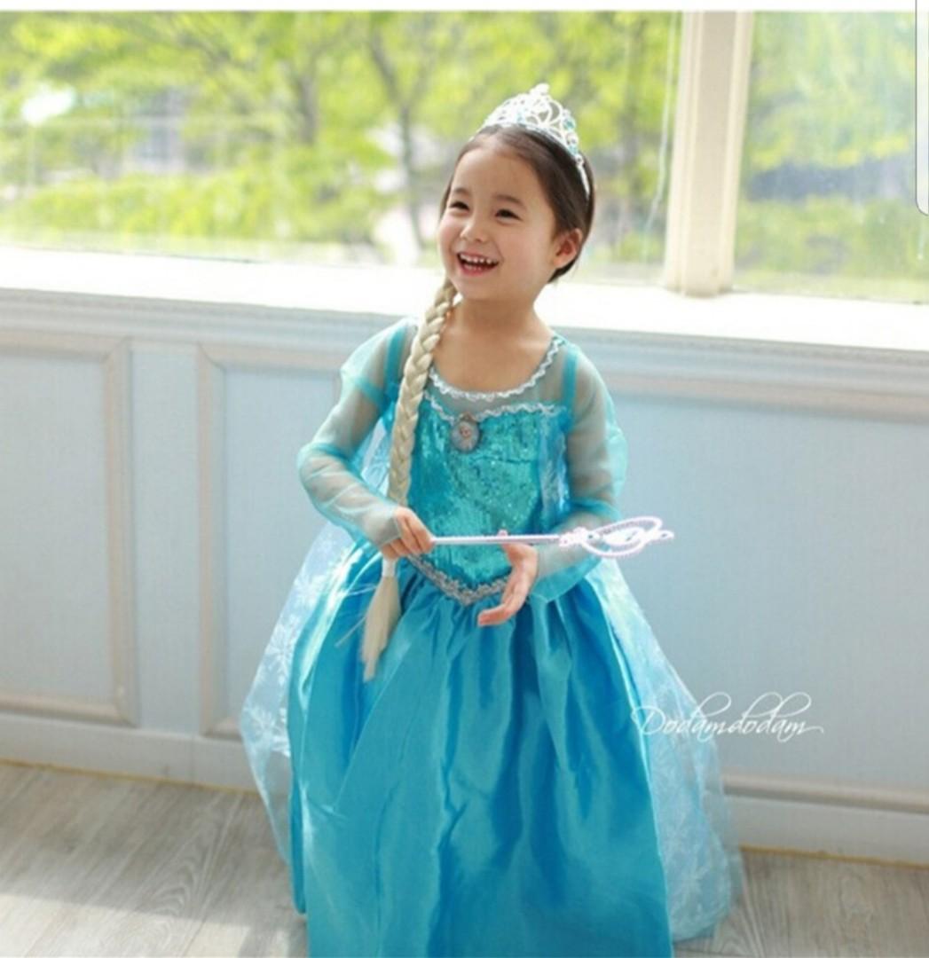 Elsa Dress With All Accessories Frozen Babies Kids Girls