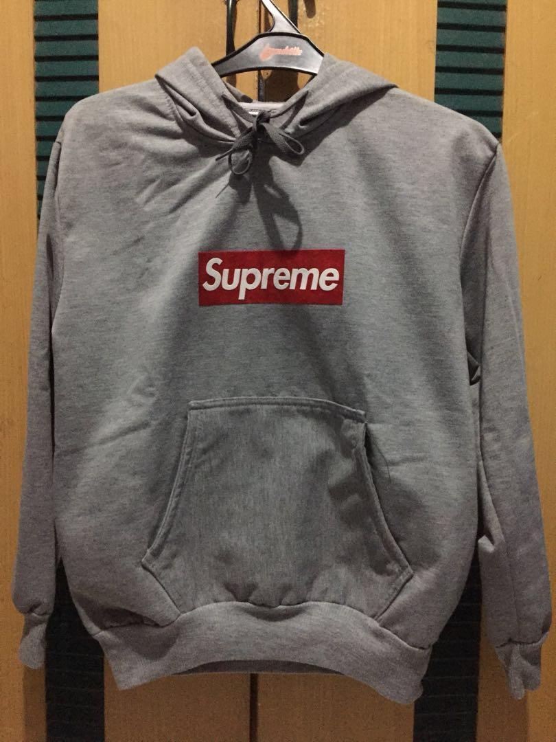 supreme box logo grey