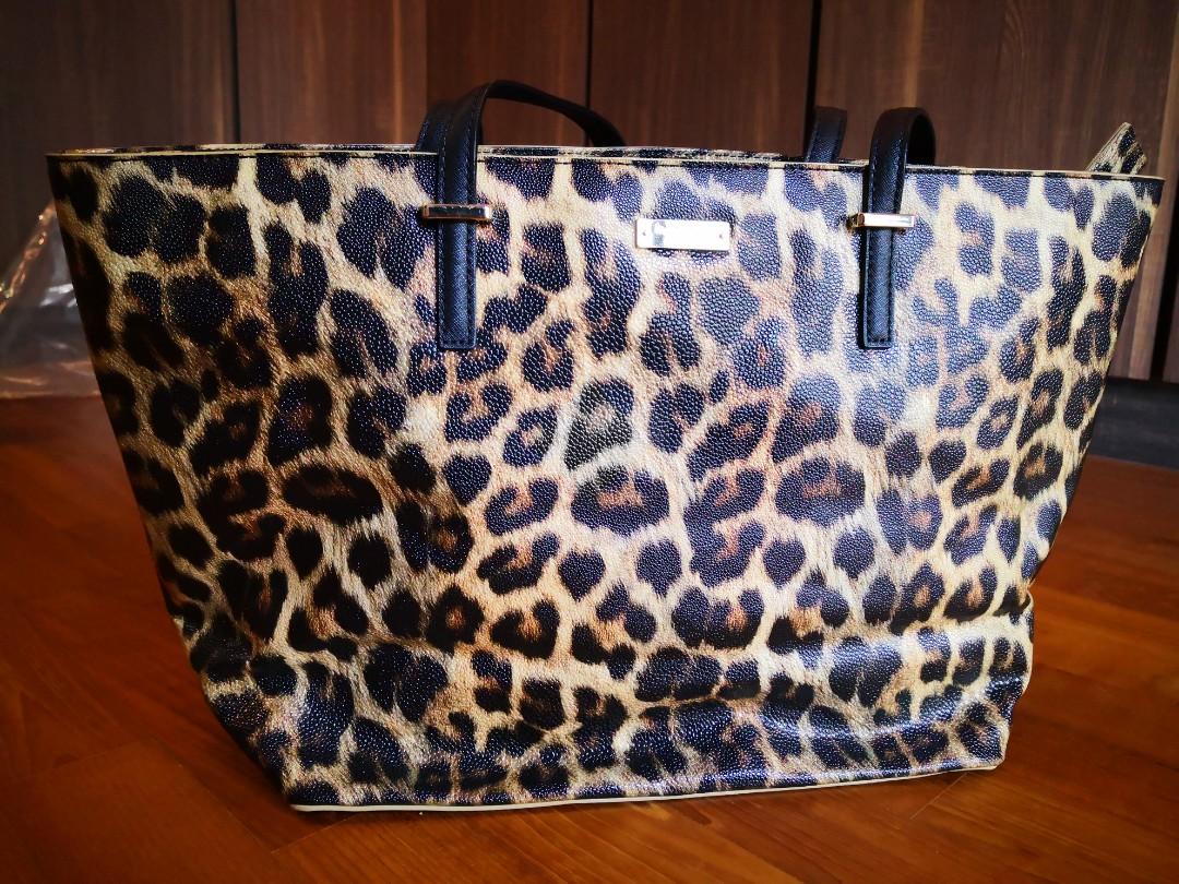 kate spade leopard tote bag