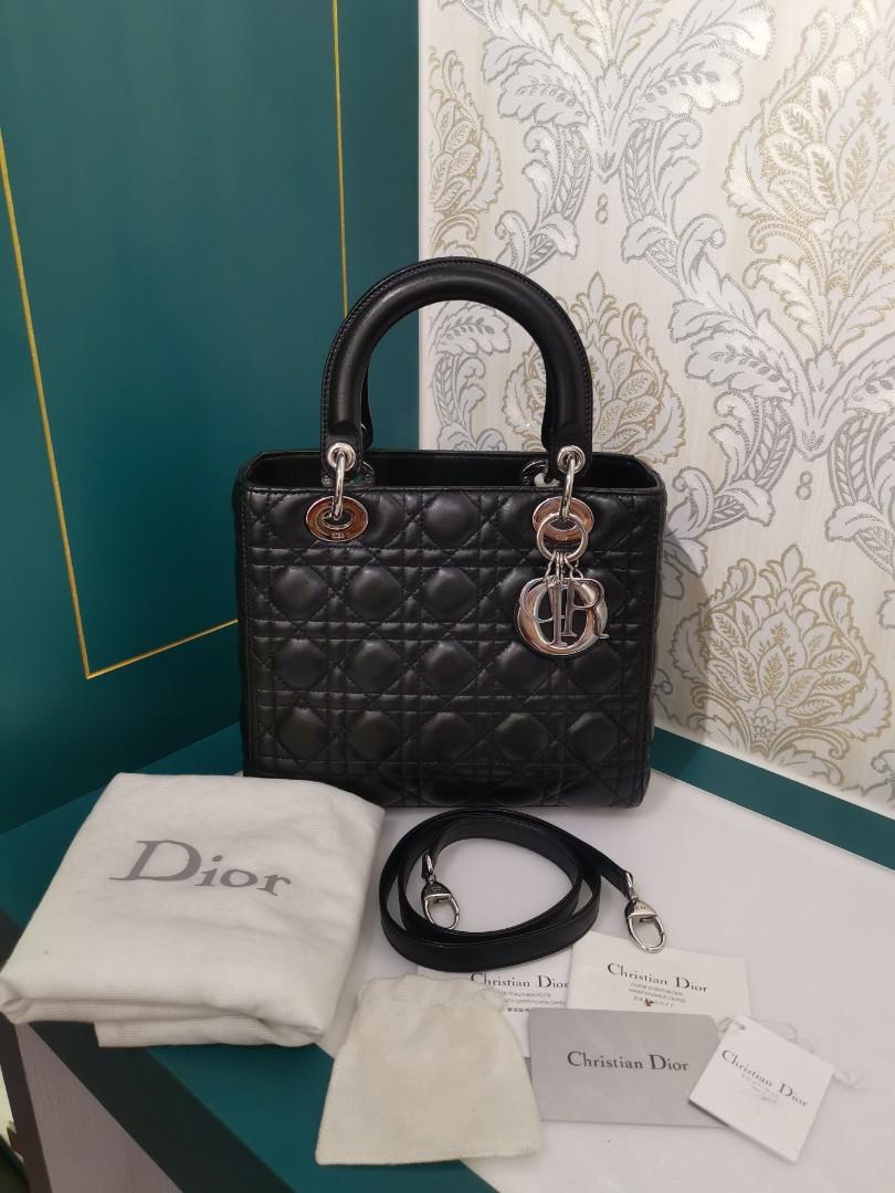 Lady Dior Medium Black Lambskin 50 Off Tajpalace Net