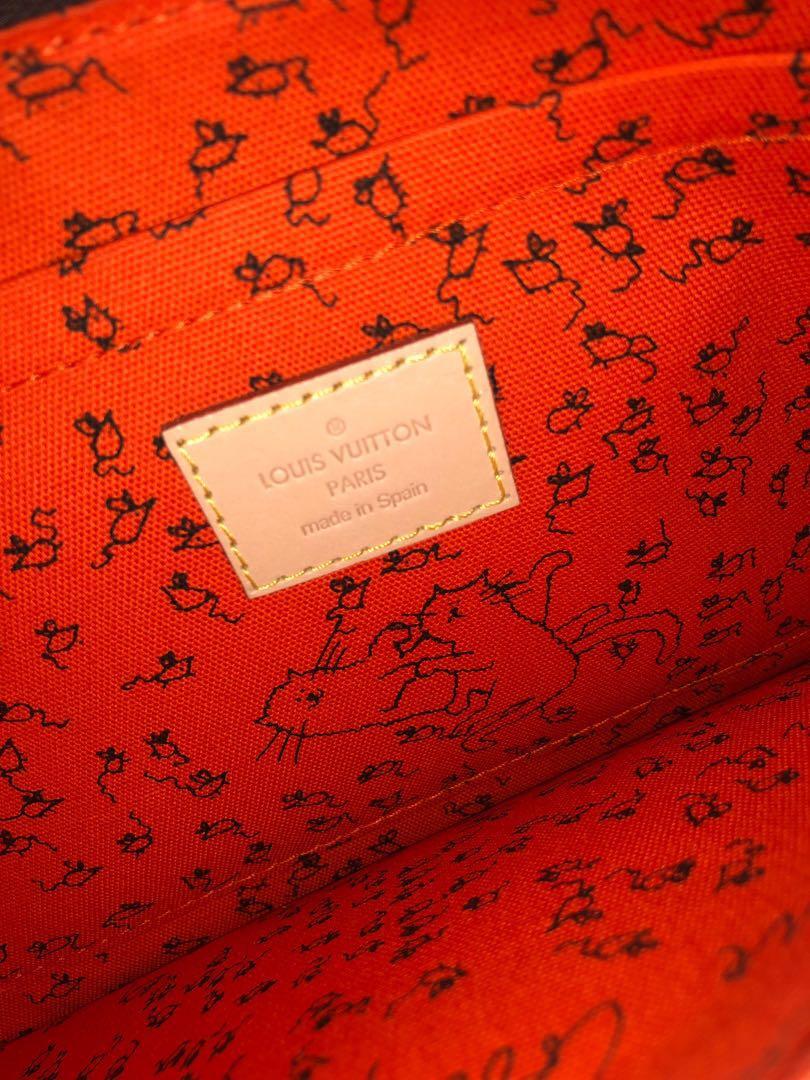 Louis Vuitton x Grace Coddington Neverfull Catogram (Without Pouch) MM  Orange Lining in Canvas with Gold-tone - US