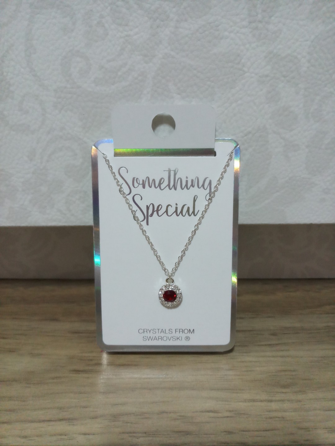 Lovisa Round Pave Ruby Pendant Necklace 