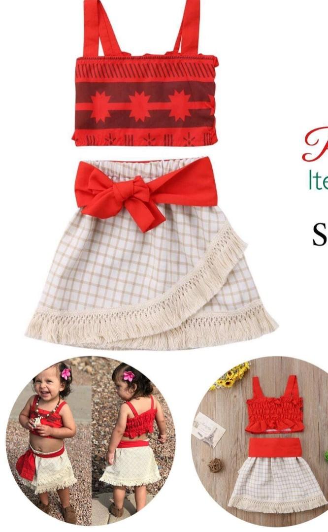 Moana Baby Costume 6 12 Mon With Necklace Babies Kids Babies Apparel On Carousell
