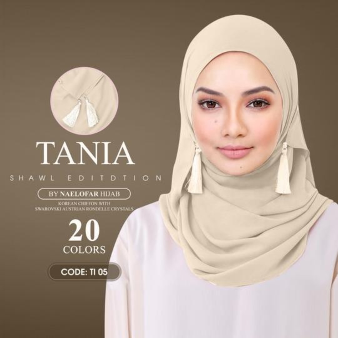 Naelofar Tania Shawl Women S Fashion Muslimah Fashion On Carousell