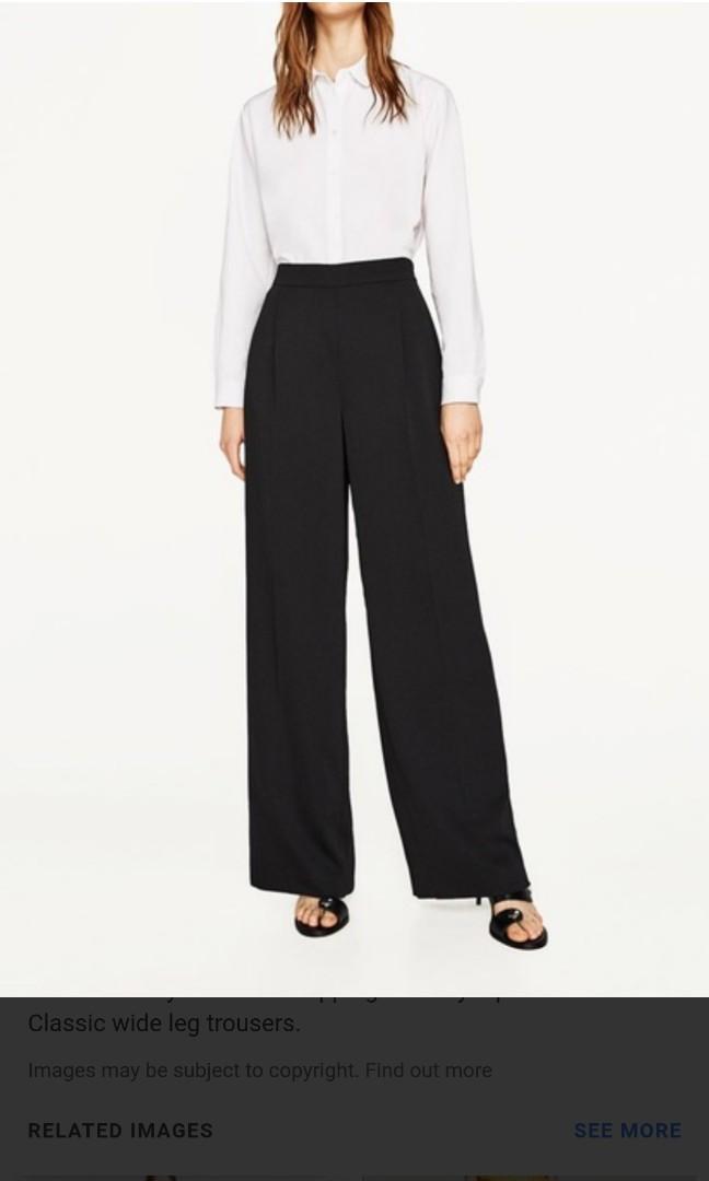 New! ZARA Black Pants (reduced), Women's Fashion, Bottoms, Jeans & Leggings Carousell