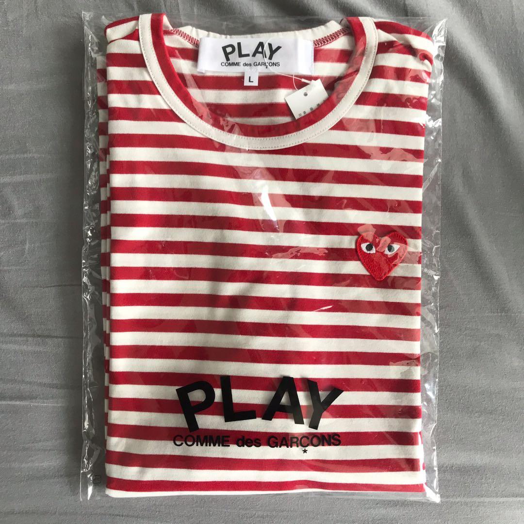 comme des garcons striped t shirt
