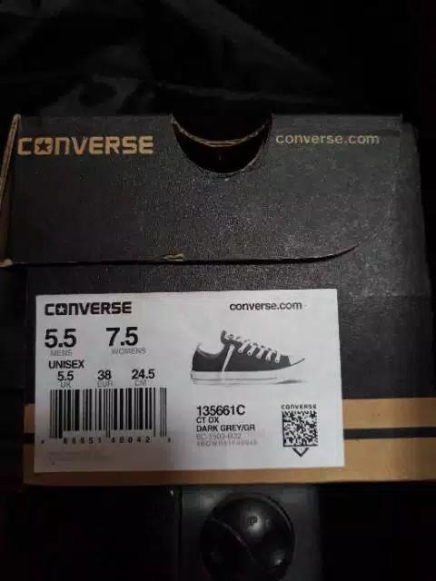 Preloved Sepatu Converse All Star Original CT OX DARK GREY/GR