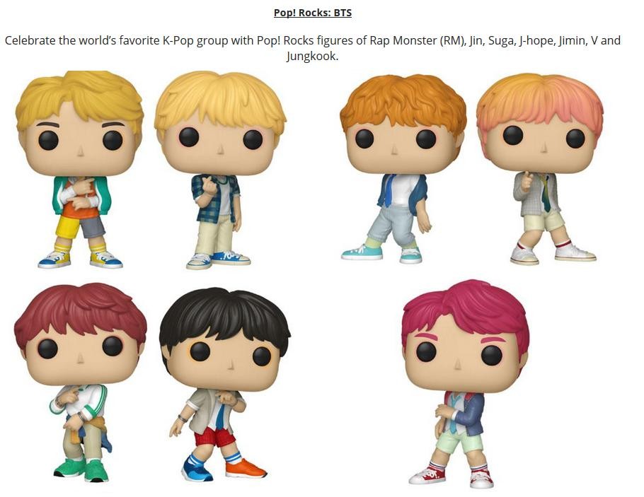 Bts funko hot sale pop preorder