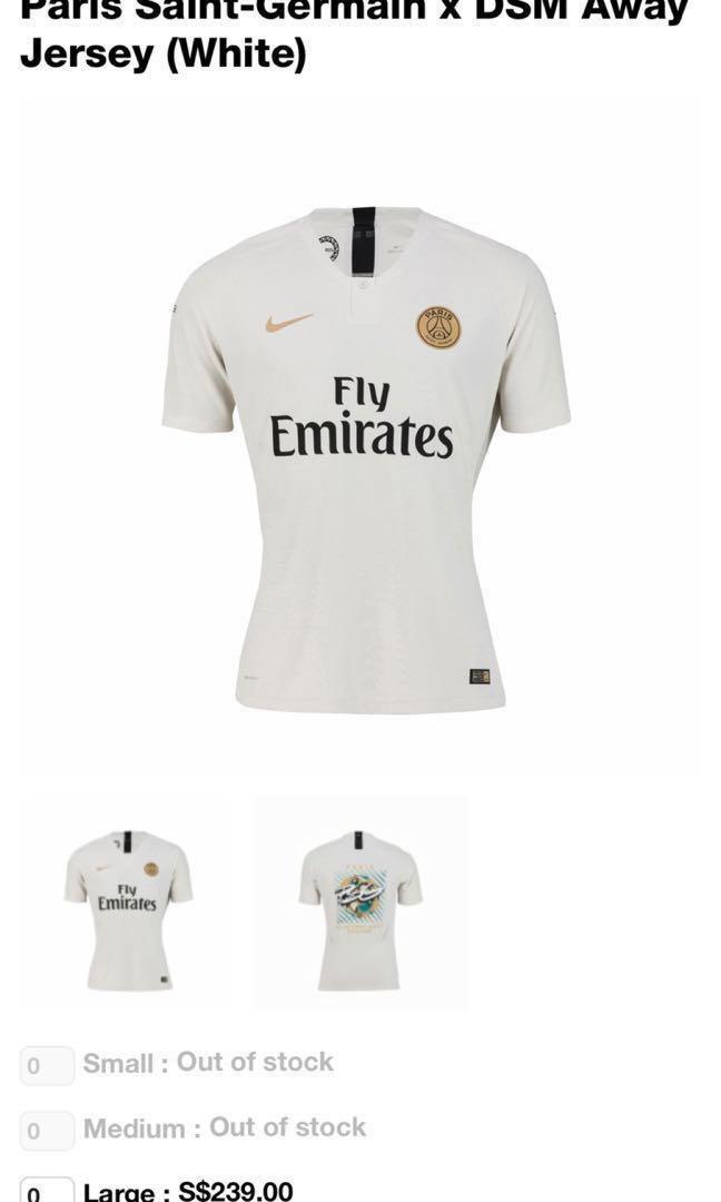 Psg Jersey X Dsms Dsm Dover Street Market Gear Men S Fashion Clothes Tops On Carousell