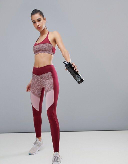 reebok maroon leggings