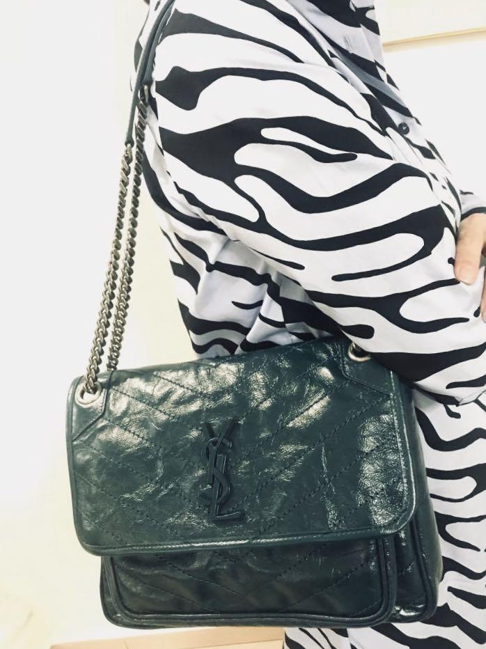 Medium niki bag in crinkled vintage leather online