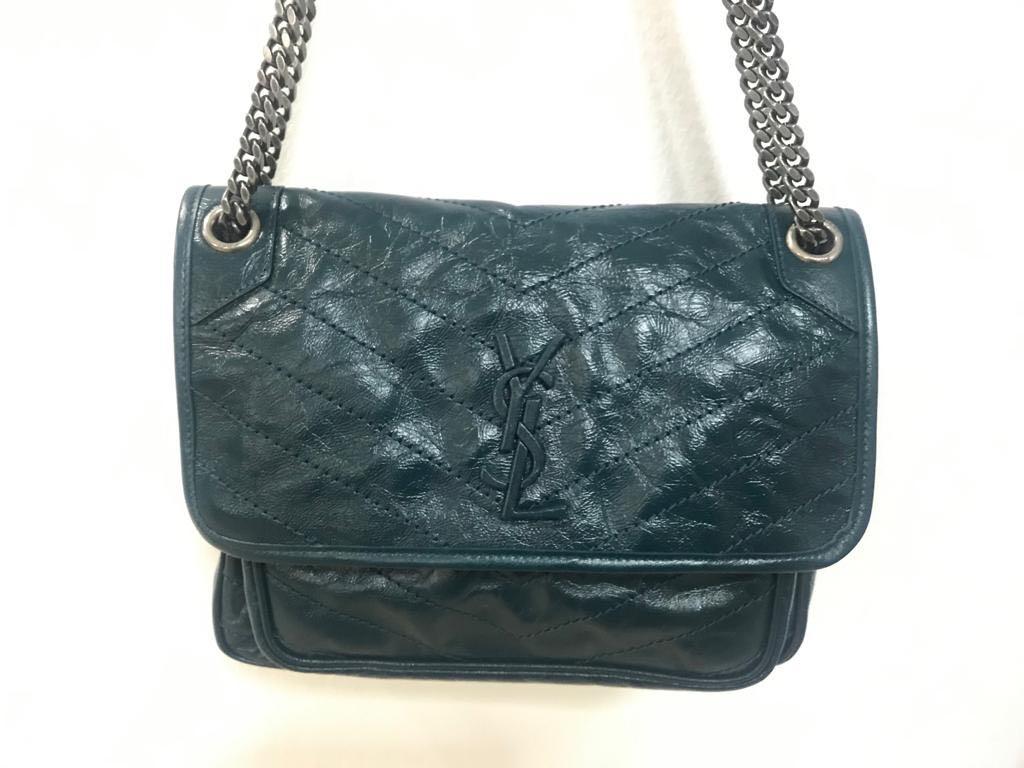 Medium niki bag in crinkled vintage leather store