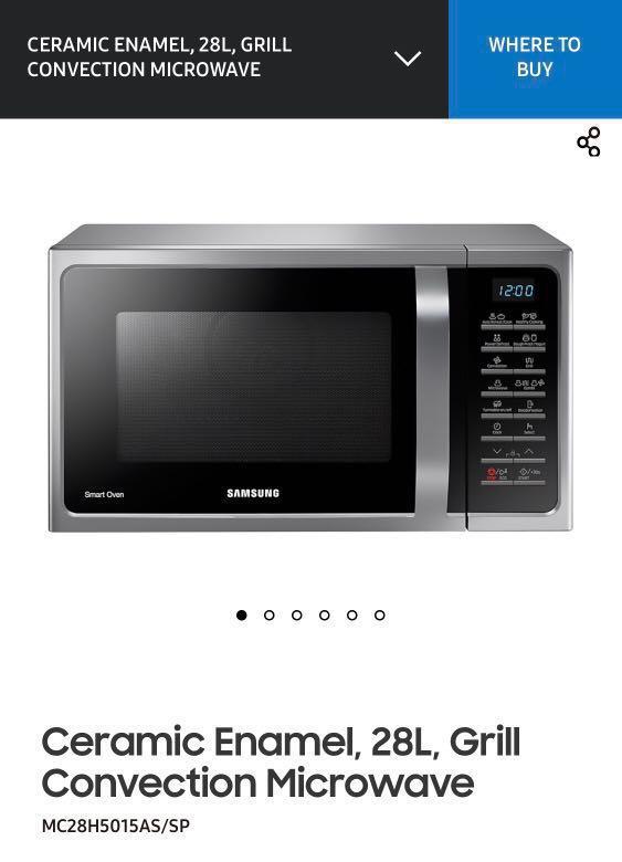 Samsung Smart Microwave Oven MC28H5015AS/SP, TV & Home Appliances, Kitchen Appliances, Ovens