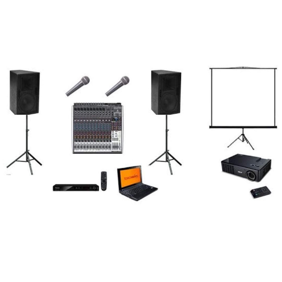 Sound system for projector clearance