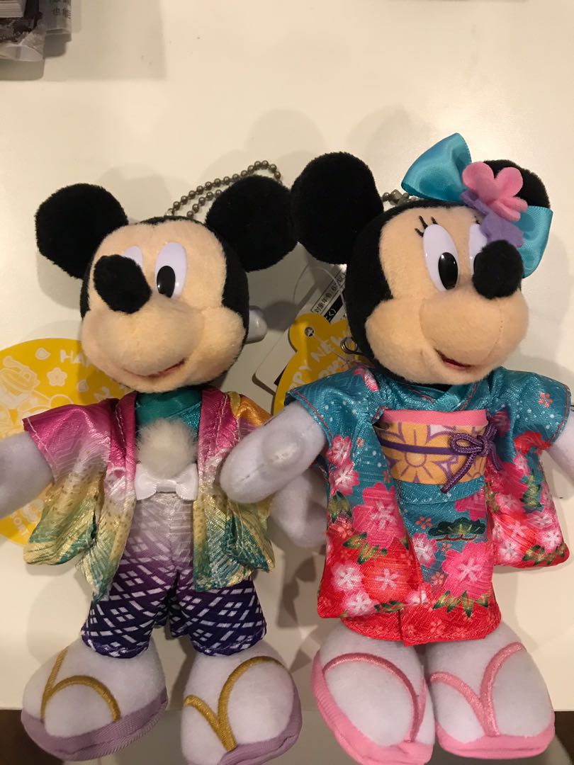 limited release mickey and minnie plush dolls
