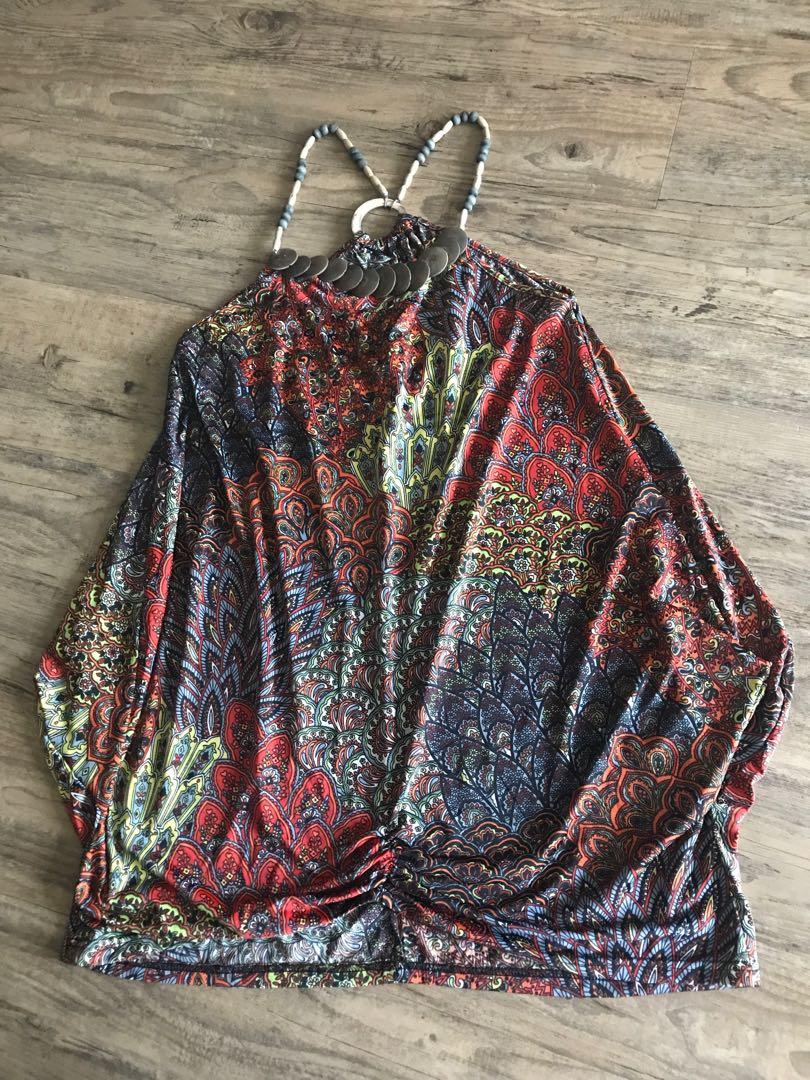 Stretchable beaded beach dress, Women's Fashion, Muslimah Fashion